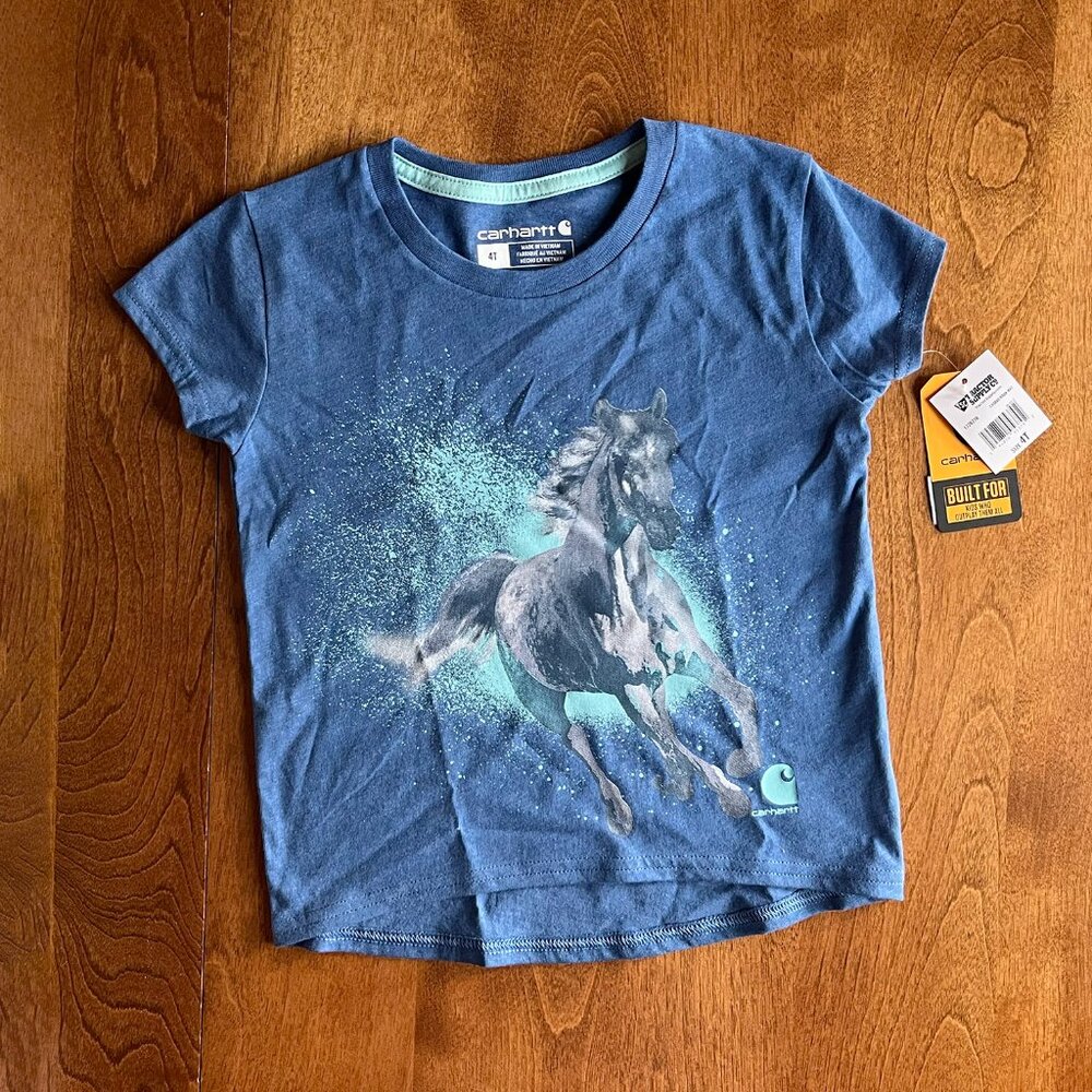 Carhartt celestial horse tee 4T NWT